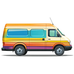 Colorful van ready for adventure happy vibes summer travel