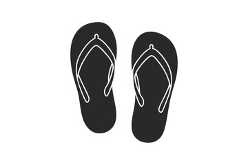 flip flops silhouette vector illustration