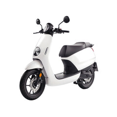 Electric scooter riding adventure urban cityscape cutout background dynamic environment unique perspective