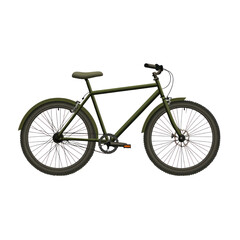Fototapeta premium Bicycle journey urban streets cutout background outdoor adventure side view creative exploration