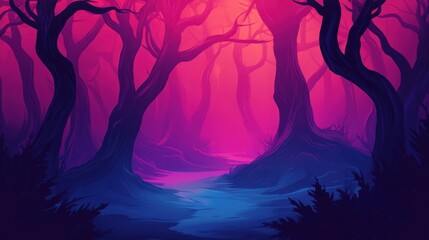 Fototapeta premium dark magic forest, spooky abstract background