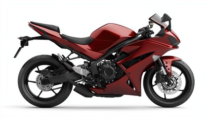 Obraz premium Burgundy sport motorcycle