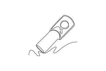 Electrical terminal concept. Single line draw design. Vector graphic illustration