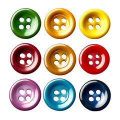 Colorful buttons arranged in a grid vibrant and shiny