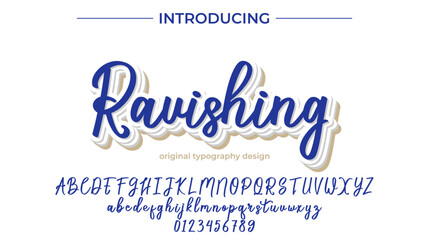 Ravishing Font Stylish brush painted an uppercase vector letters, alphabet, typeface