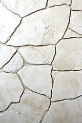 Obraz premium Elegant close-up of a light stone wall with diverse shapes pattern