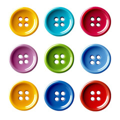 Colorful buttons arranged in a vibrant grid cheerful design