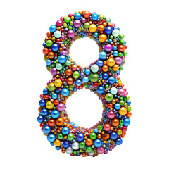 Colorful Number 8, Candy Design