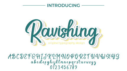 Ravishing Font Stylish brush painted an uppercase vector letters, alphabet, typeface