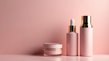 Elegant Contemporary Cosmetic Design: Creative Detailing & Modern Aesthetics Showcasing Product Innovation - Photo Stock Concept with Empty Space