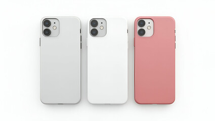 Flat Evaluate dynamic phone case mockup visuals showcasing cutting edge design integration and tactile material details for superior mobile accessory branding displays in  Simple flat cute vector illu