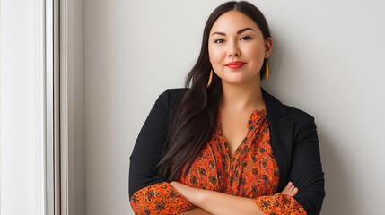 Aboriginal Woman in Black Blazer Smiling – Ideal for Corporate Diversity Portfolios