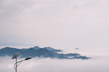 Cloud Sea Scenery in the Qinling Mountains of China