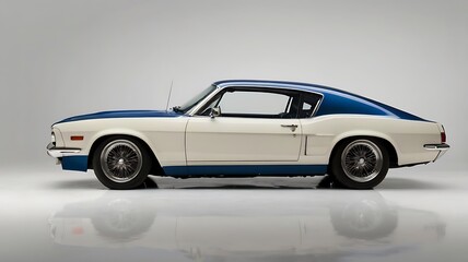 vintage car isolated on white background