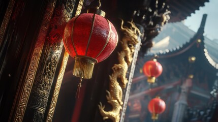 Architectural detail asian lanterns