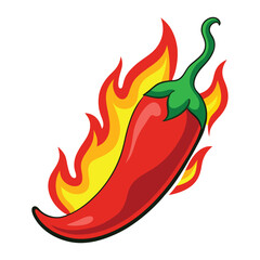 red chilli with firing vector