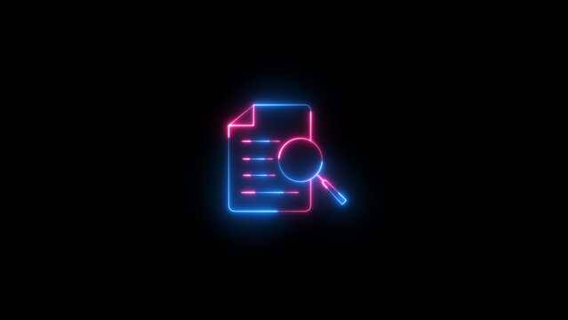Glowing Research case study icon background.