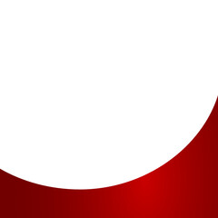Crimson Curve: Solid Red Gradient at Bottom, White Space Above.