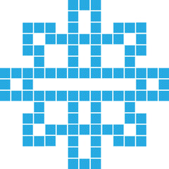 Pixel snowflake pattern ornament