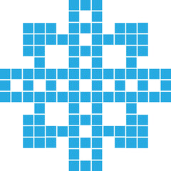 Pixel snowflake pattern ornament