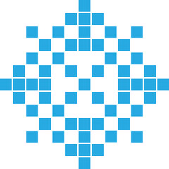 Pixel snowflake pattern ornament