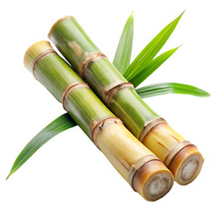 Fototapeta premium Sugarcane stalks, leaves