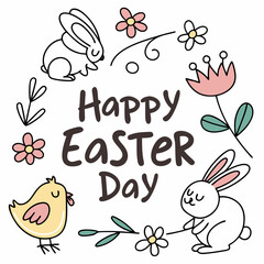 Happy Easter Day vector illustration