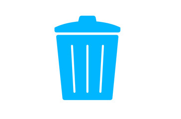 ゴミ箱のアイコン　水色