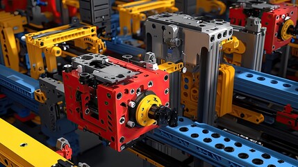 Compact control system operating multiple production lines at once