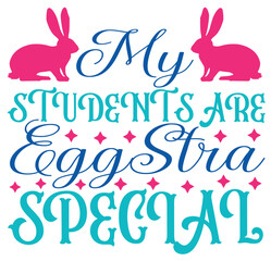 Happy Easter stickerS VG Design Cute Easter Quotes SVG Bunny
