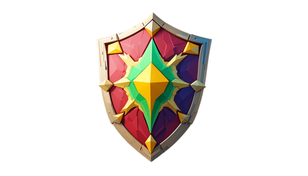 Low Poly Fantasy Shield – 3D Low Poly Game Asset	Stylized 3D render of a low poly fantasy shield in low poly design. Perfect for mobile games, strategy builders, or stylized RPG environments. Isolated