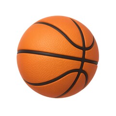 Fototapeta premium 3D Icon of a Simple Basketball Design for Sports Graphics and Illustrations