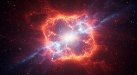 Celestial Inferno: A Vortex of Cosmic Energy - A vibrant, swirling nebula; a portal to the unknown; cosmic dust and light; energy explosion; creation and destruction