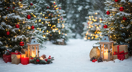 Winter's Golden Embrace AI Generated