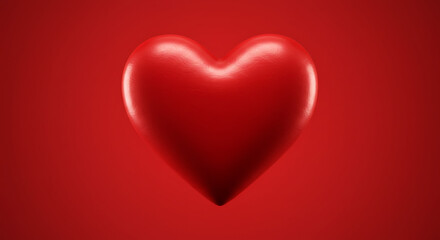 Crimson Heart, Deep Red Hue AI Generated