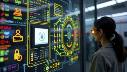 Upon detecting anomalous behavior, the system automatically triggers additional security protocols, such as alerting security personnel, requiring secondary forms of identification