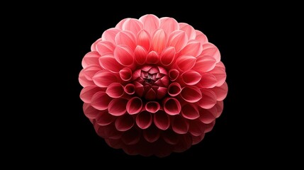 Striking red flower on black, study in contrast and vibrancy vibrant