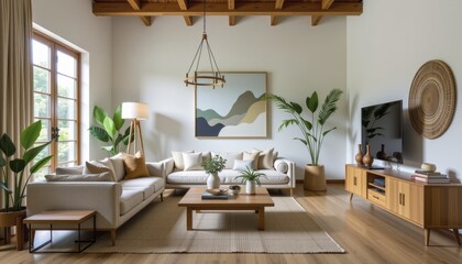 To effectively incorporate sustainable materials into your home décor while achieving a modern and environmentally friendly interior design