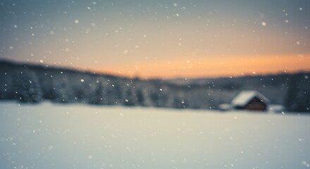 Winter's Gentle Blur AI Generated