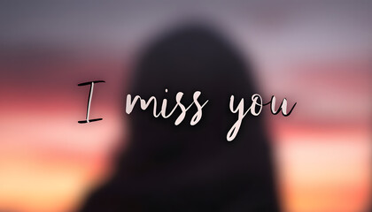 Fototapeta premium Missing You: A Sunset Silhouette