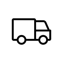 Delivery truck icon. perfect for logistics, shipping, and transportation themes. Vector illustration.