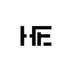 HE monogram logo design letter text name symbol monochrome logotype alphabet character simple logo