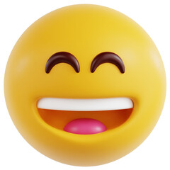 Grinning Face With Squinting Eyes 3D Ilustration	
