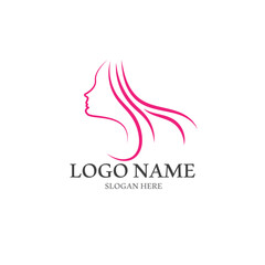 beauty woman logo and vector template