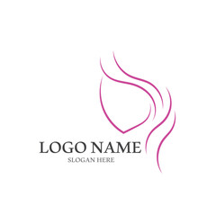 beauty woman logo and vector template