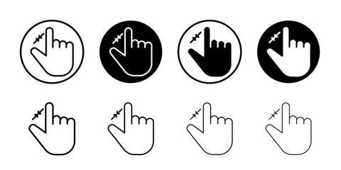 Zoom Gesture icon Flat illustration sign