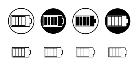 Battery charging icon Flat illustration sign