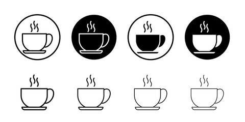 Coffee cup icon Flat illustration sign