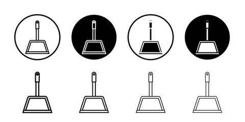 Dustpan icon Flat illustration sign