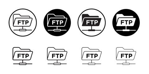 FTP navigate up icon Flat illustration sign